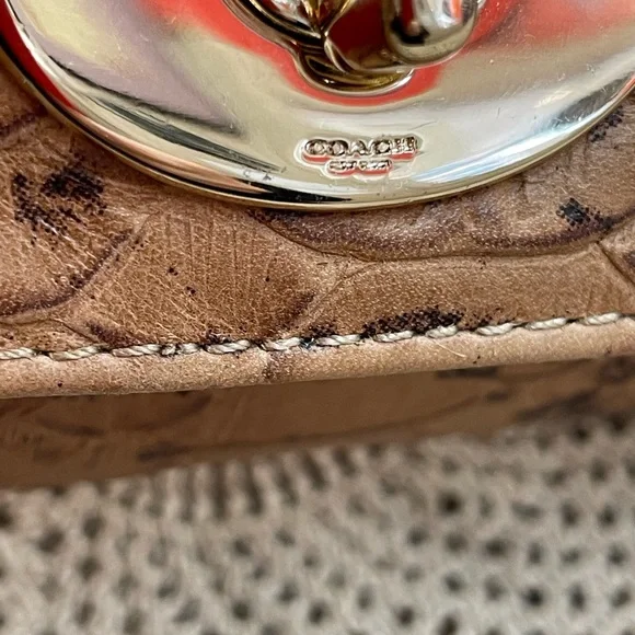 Coach Mini Ruby Python Embossed Purse. - Picture 8 of 9